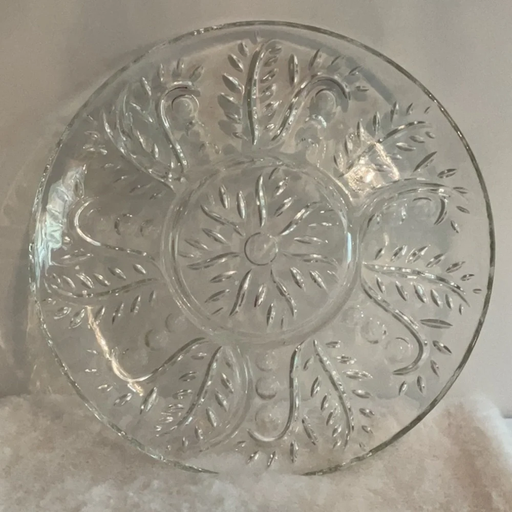 Etched Glass Hors d’oueuvres Platter